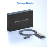 Adaptador Ethernet de alta velocidad Starlink Gen2 - Conector RJ45 mate confiable para conexión externa por cable y satelital a internet, diseño compacto y construcción duradera