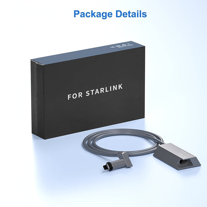 Adaptador Ethernet de alta velocidad Starlink Gen2 - Conector RJ45 mate confiable para conexión externa por cable y satelital a internet, diseño compacto y construcción duradera