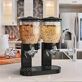 1pc Dispensador de Alimentos Secos con Doble Control, Recipiente para Arroz, Cereal, Granola y Snacks en