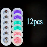 12/24pcs, Posavasos de Plástico Luminosos, Accesorios de Luz LED Disco, Portavasos para Ambiente de Bar, Decoraciones para Fiestas de San Valentín o Pascua