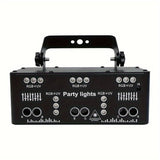 1pc YSH 21 Ojos RGB LED Luces de Escenario con Control Remoto, DMX-512 Iluminación Profesional para Fiestas DJ, Control por Voz, Lámpara de Techo/Mesa Desmontable para Discoteca, Bar, Karaoke, Boda, Halloween, Navidad, Uso en Interiores, 110-130V, Enchuf