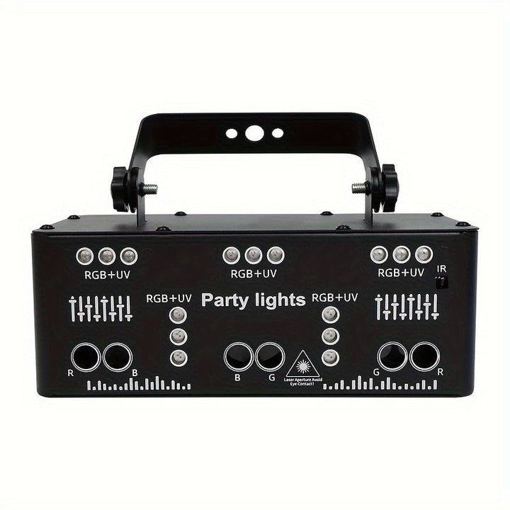 1pc YSH 21 Ojos RGB LED Luces de Escenario con Control Remoto, DMX-512 Iluminación Profesional para Fiestas DJ, Control por Voz, Lámpara de Techo/Mesa Desmontable para Discoteca, Bar, Karaoke, Boda, Halloween, Navidad, Uso en Interiores, 110-130V, Enchuf