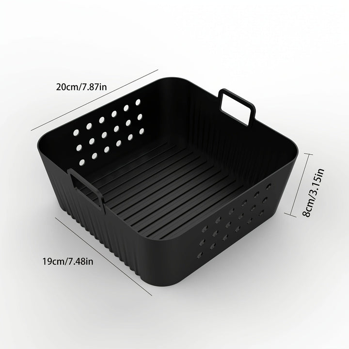 3 piezas/2 piezas/1 pieza, bandeja de silicona para hornear adecuada para freidoras de aire, compatible con modelos Philips HD9270, Nlnja AF180, AF140, con superficie antiadherente, fácil de usar en freidoras de aire, hornos, microondas, etc.