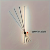 1pc Aplique de montaje semi empotrado LED moderno, luz de pared lineal larga para comedor, sala de estar, dormitorio, pasillo - Pantalla de metal, cableado 85V-265V, incluye fuente de luz, no requiere batería