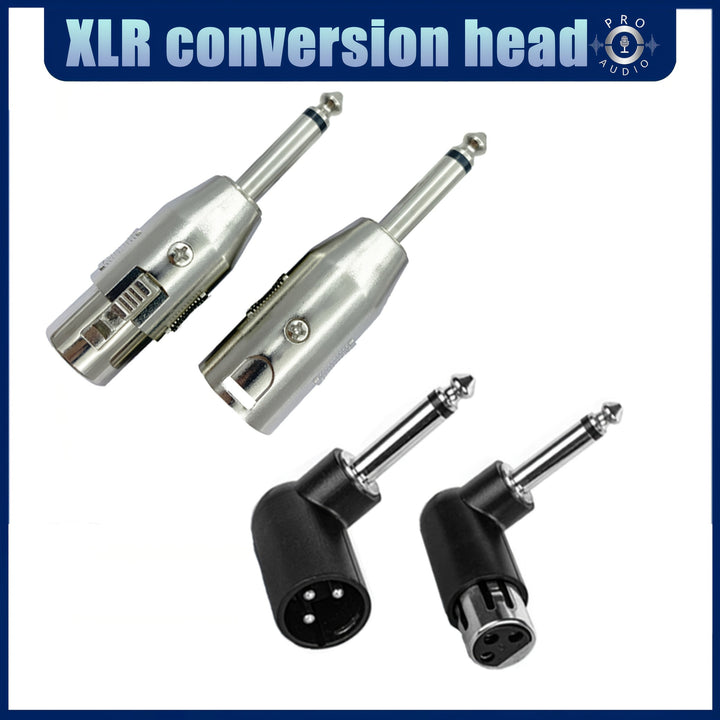 Adaptador XLR macho a hembra, adaptador de 6.35 mm hembra a XLR macho de 3 pines, conector para micrófono y altavoz