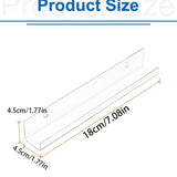 1pc Soporte Contemporáneo para Discos de Vinilo Acrílico, Estante de Exhibición Transparente Montado en la Pared con Agujeros para Montaje Fácil, No Necesita Electricidad, Estantería para Libros de Jóvenes, Flotante