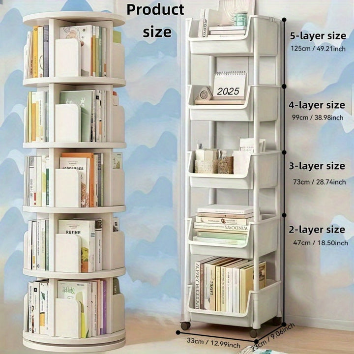 1pc Estante de almacenamiento con ruedas para cocina, 2/3/4/5 niveles, estante rodante de plástico, ideal para cocina, sala, dormitorio y residencia | optimización de espacio | diseño limpio