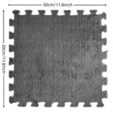 20pcs Azulejos de Alfombra Cuadrados Entrelazados - 29.97cm x 29.97cm Suave EVA & Poliéster, Lavable a Mano, Perfecto para Sala de Estar, Dormitorio y Decoración del Hogar, Estilo Ins, Cobertura Completa para Sofá, Rompecabezas