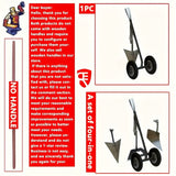 Herramienta de jardín de metal de alta resistencia para todas las estaciones 3 en 1 - Cavar y rastrillar sin esfuerzo con ergonomía, carrito de empuje estable de 2 ruedas para granjas pequeñas, patios traseros y jardines (resistente a la herrumbre), no n