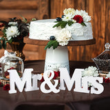 [Letreros de Madera Versátiles Mr & Mrs] Conjunto de 3 pzas de Letreros de Madera Versátiles Mr & Mrs - Madera Manufacturada, No Necesita Electricidad - Decoración de Boda, Despedida de Soltera, Día de San Valentín y Props para Fotos