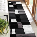 1 alfombra minimalista con diseño geométrico antideslizante para entrada, pasillo, estudio o balcón