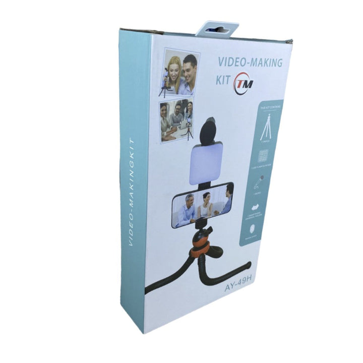 Kit Influencer Con Trípode Luz Y Micrófono AY-49H