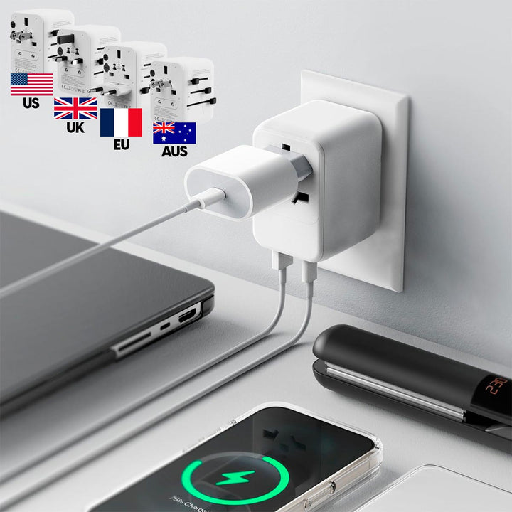 Adaptador Enchufe Universal Cabezal Portátil Internacional RP-U23