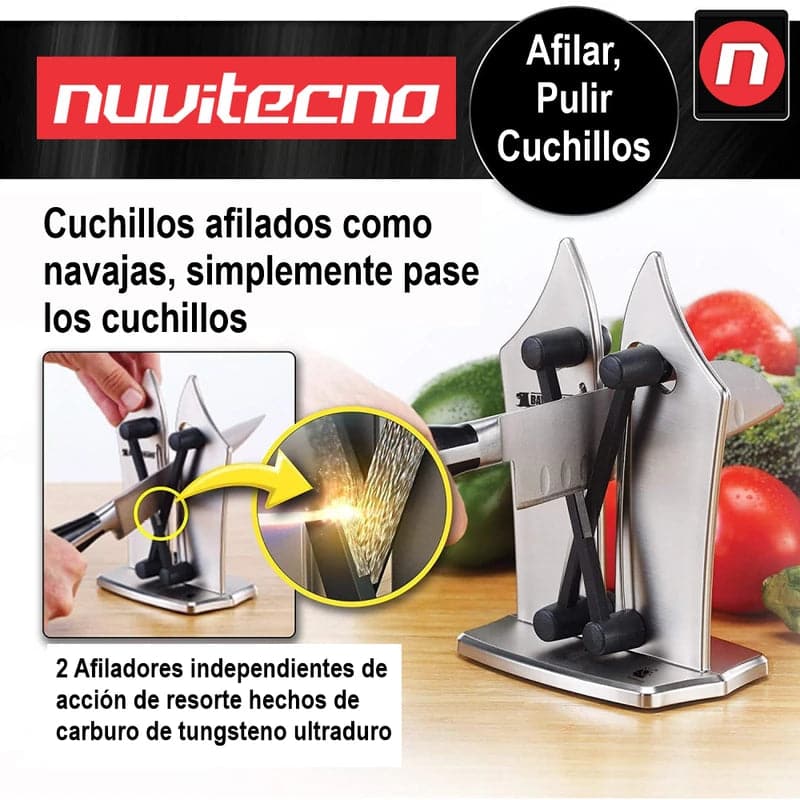 Afilador de cuchillos a presión de tungsteno