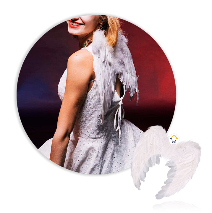 Alas Ángel Medianas Plumas Realistas Disfraz Halloween AF822