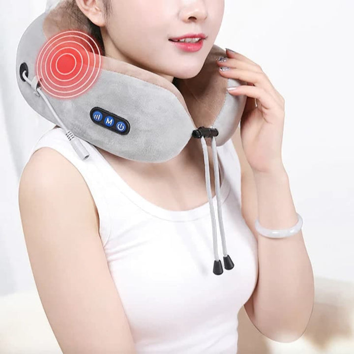 Almohada De Cuello Masajeador Electrica Recargable