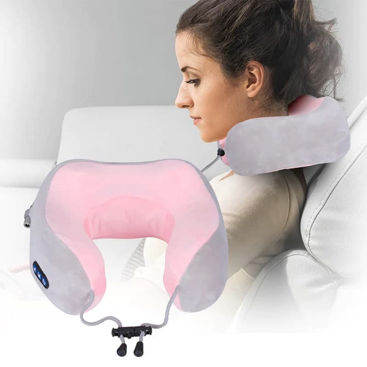 Almohada De Cuello Masajeador Electrica Recargable