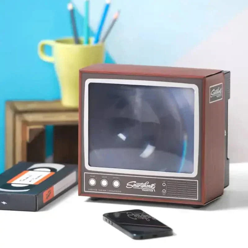 Amplificador de televisor con diseño retro para celular