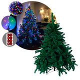 Árbol Navidad Singapur Tupido 1.90m 780 Ramas + Estrella + Luces + Bolas De Regalo SIN190