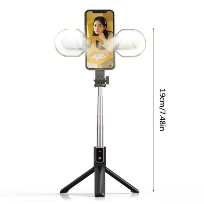 Aro de luz led 4 en 1 monopod, bluetooth, selfie con trípode