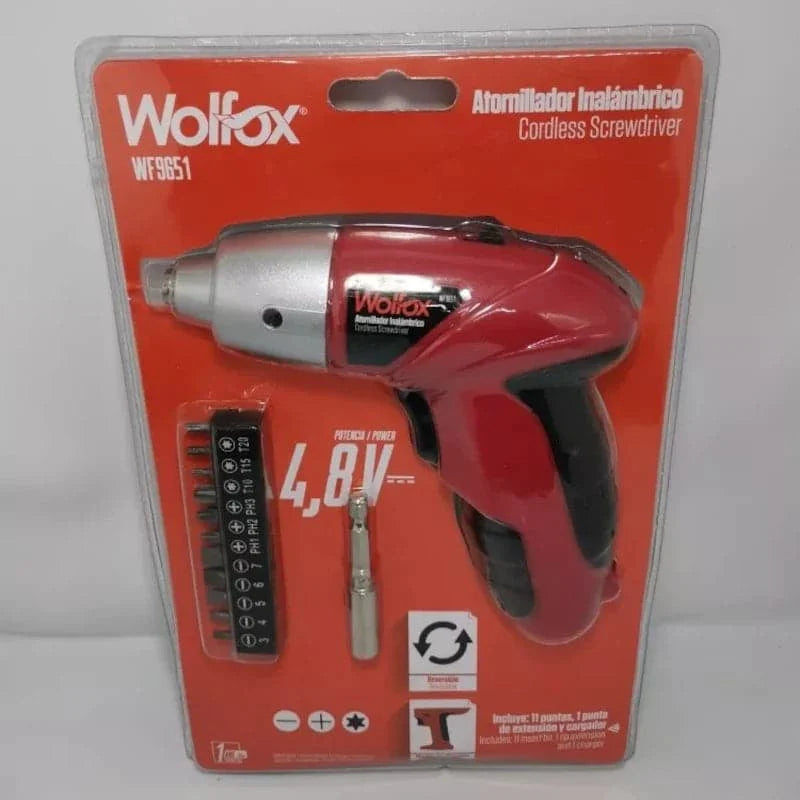 Atornillador inalámbrico 4.8v marca Wolfox