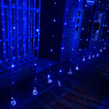 Cortina Micro LED 12 Tiras Estilo Campana 3 x 2 m 312 Luces Azul 1618V