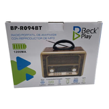 Radio Parlante Recargable Vintage AM/FM/SW Beck Play BP-RV094BT