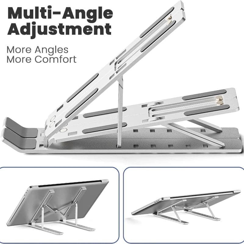 Base de soporte metálica plegable para laptop