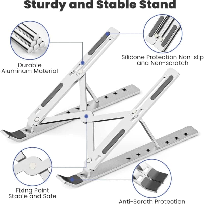 Base de soporte metálica plegable para laptop