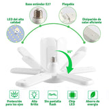 Bombillo Lámpara Led Plegable 5 Aspas Eco Amigable Lx059