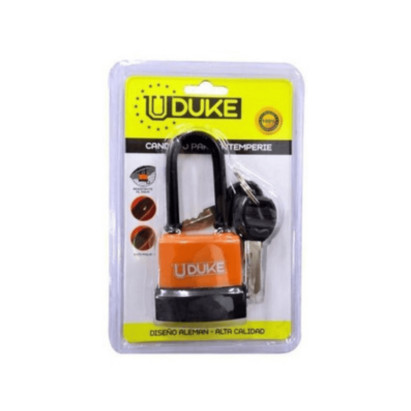 CANDADO INTEMPERIE ARCO LARGO 45MM NARANJA UDUKE HT90180