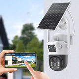 Cámara De Seguridad Exterior Doble Lente Wifi Con Panel Solar YW09