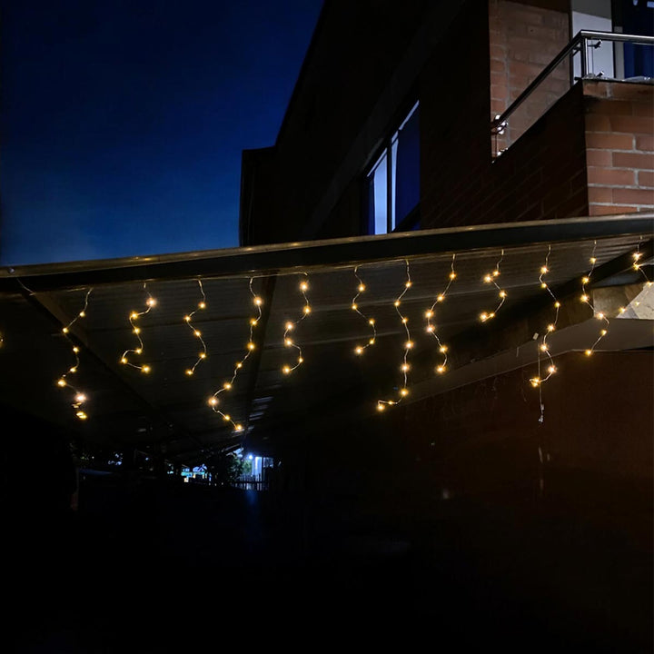 Cortina Micro LED Intercalada 3 m 100 LED Extensión Navidad Cálida SJ6834CA