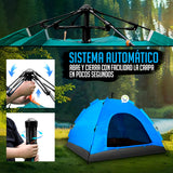 Carpa Camping 3 Personas Automática Arma En 1 Minuto 2X15M