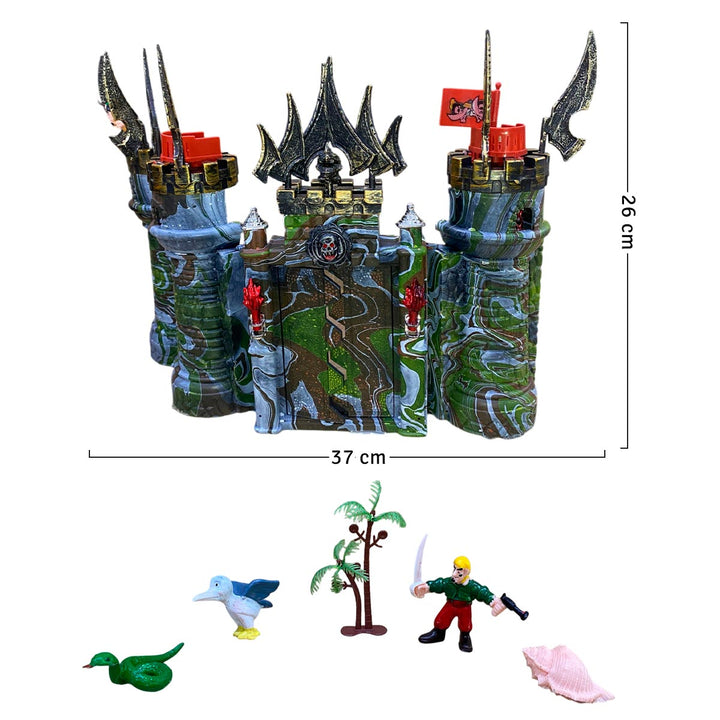 Castillo Medieval De Piratas Juego De Fortaleza De Guerra W-50855H