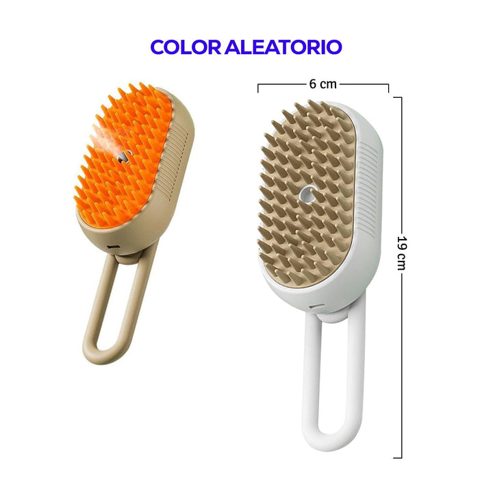 Cepillo Vaporizador Masajeador Quita Pelos Para Mascotas KP-2165