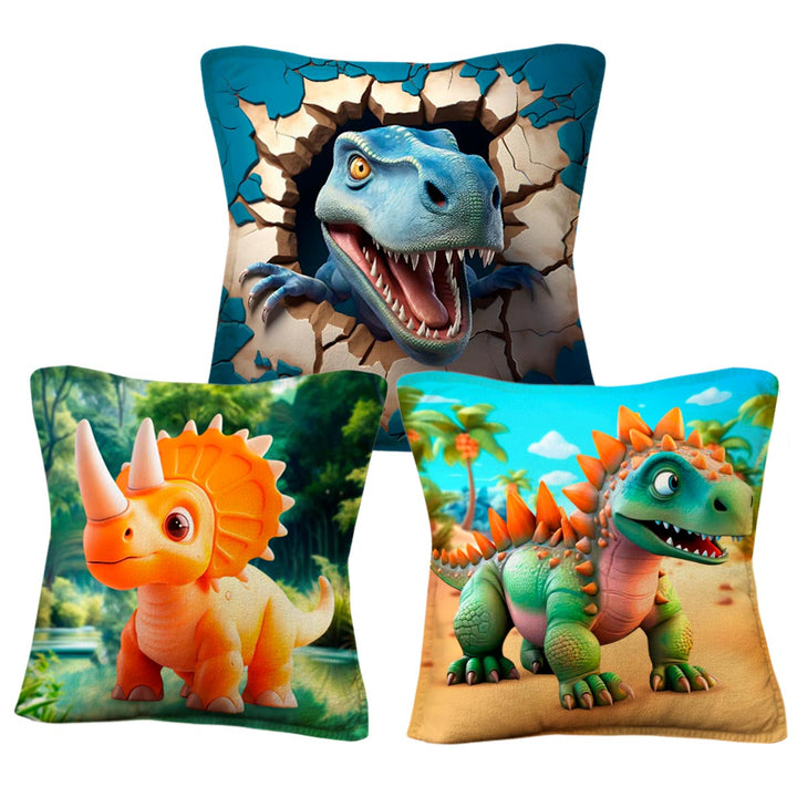 Cojines De Dinosaurios x3 Almohada Infantil FDN01