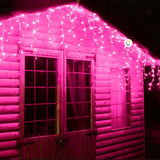 Cortina LED Intercalada 10 Metros 360 LED Decoración Navidad Fucsia LED360L