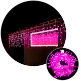 Cortina LED Intercalada 10 Metros 360 LED Decoración Navidad Fucsia LED360L