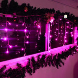 Cortina LED Intercalada 10 Metros 360 LED Decoración Navidad Fucsia LED360L