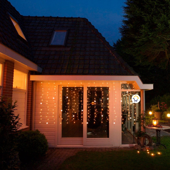 Cortina Led Destellos Luces Navidad 6x1 M 240 Led 1330b