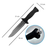 Cuchillo Táctico Camping Supervivencia Pesca + Estuche Rambo