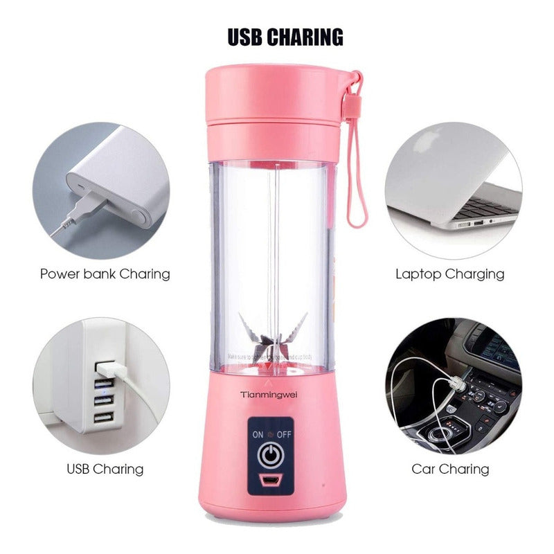 Mini Licuadora Recargable Portatil Usb Jugos Licuados Shaker