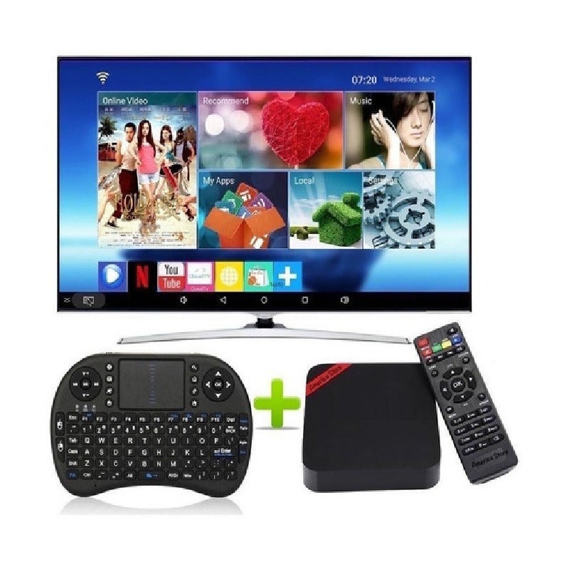 Convertidor A Smart Tv 7.1 Ram 2gb Rom 16gb + Teclado Tv Box