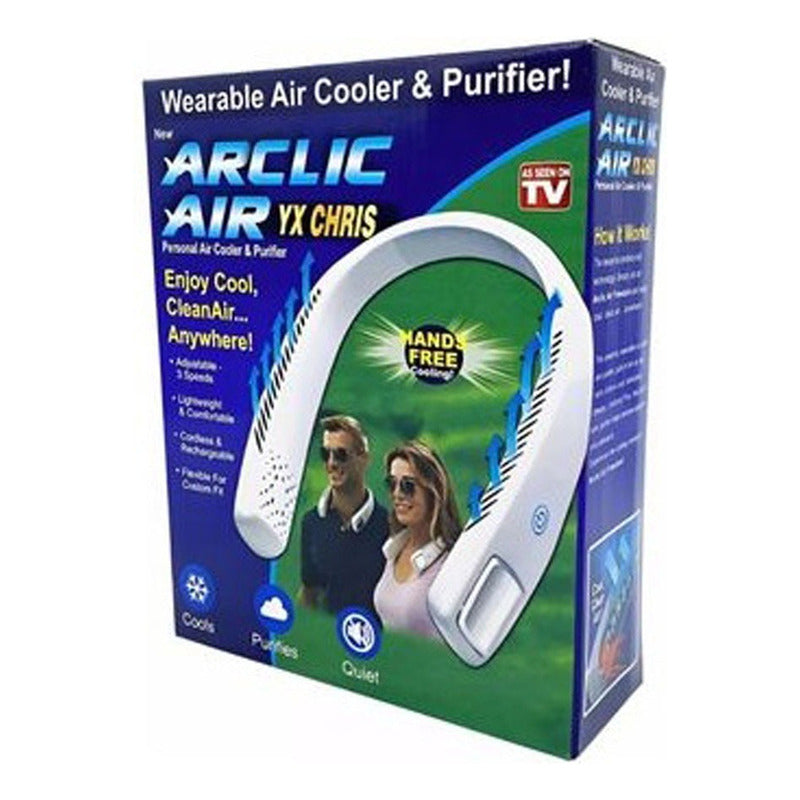 Ventilador Personal Portatil Para Cuello Recargable Blanco