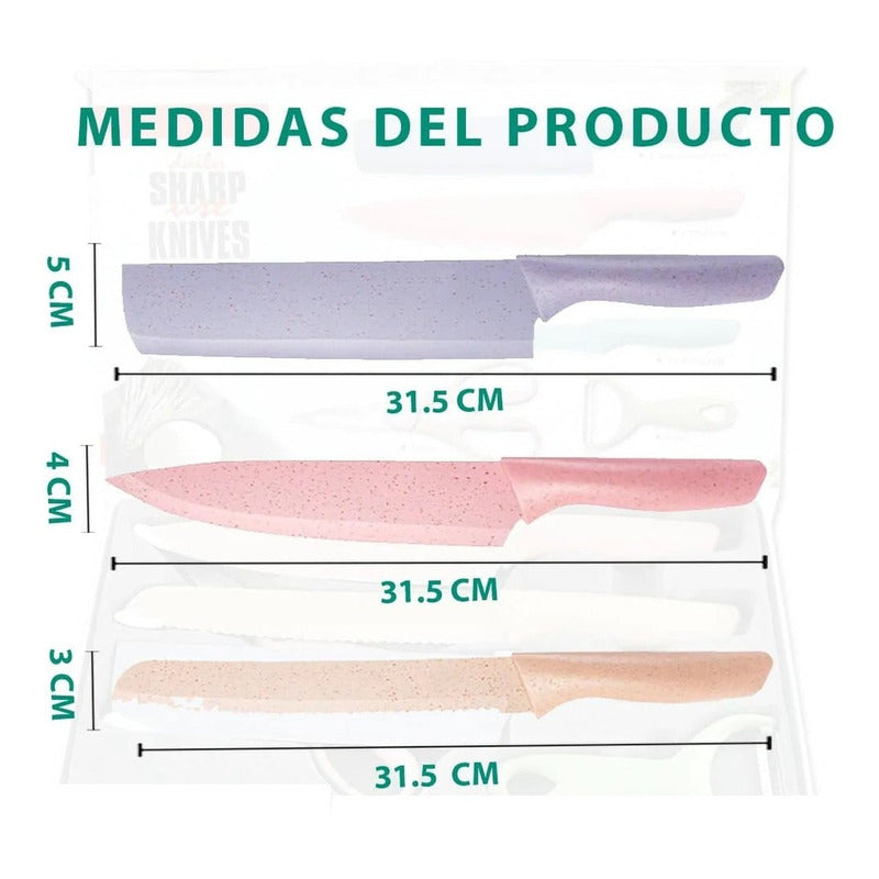 Set Cuchillos Cocina X 6 Piezas