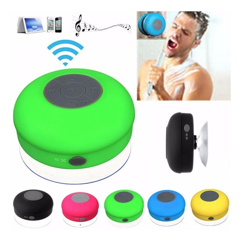 Parlante Recargable Ducha Bluetooth + Radio + Sd Resiste Agu