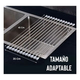 Escurridor De Platos Enrollable Cuadrado De Acero Color Gris