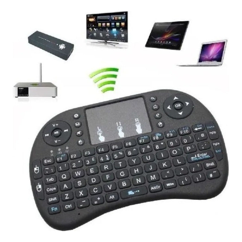 Mini Teclado Inalámbrico Android Smart Tv Iluminado Tvbox Co