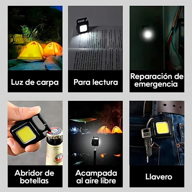 Llavero Linterna Led7 En 1 Recargable Magnético Multifunción Color De La Luz Cálido